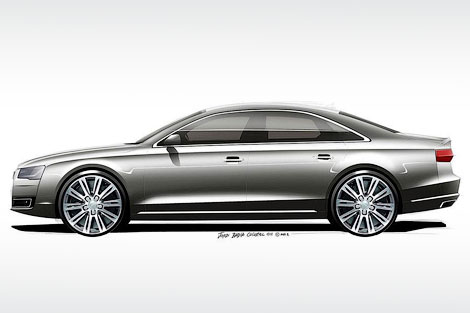 Audi раскрыла дизайн обновленного седана A8